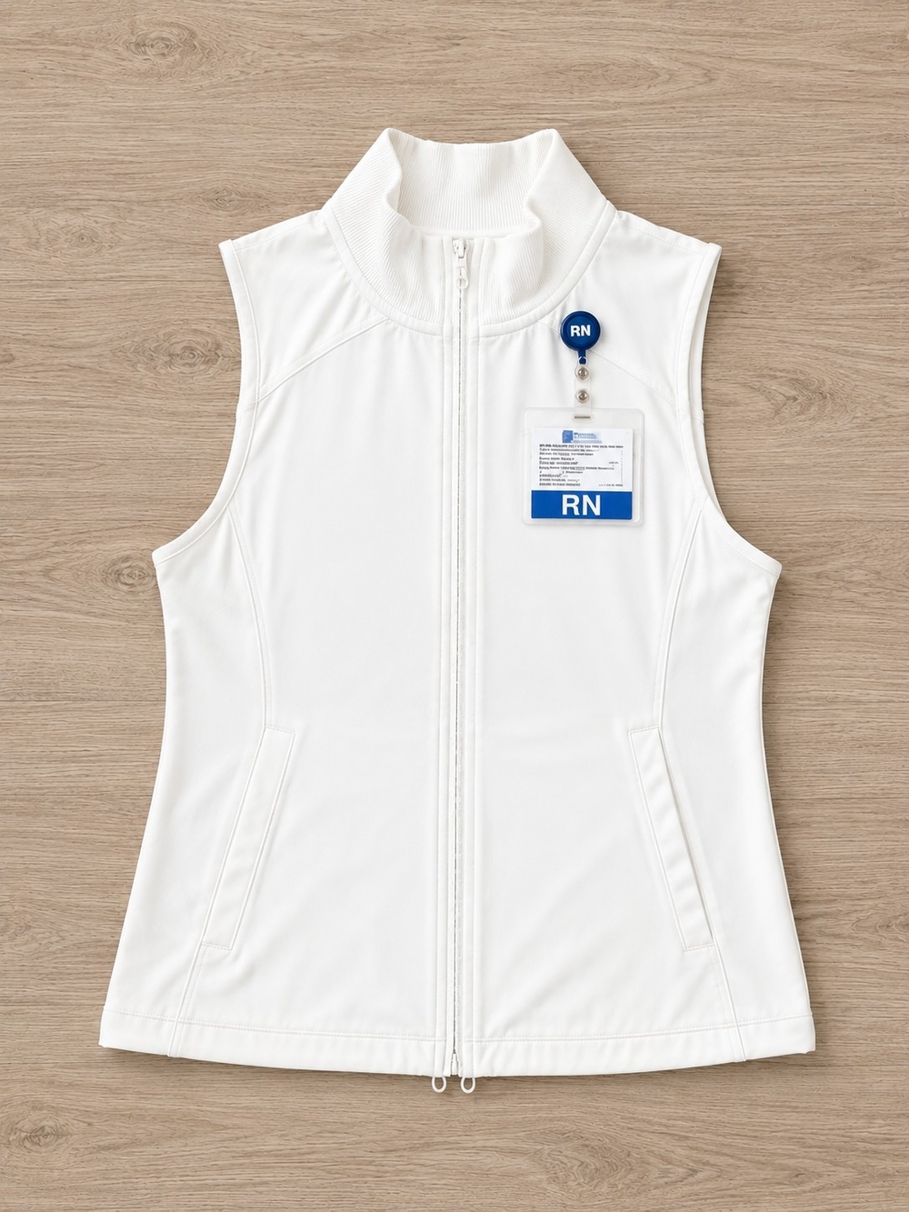 COZYFIT White Sleeveless Zip Front Athletic Vest – Size Medium - Picture 4 of 5